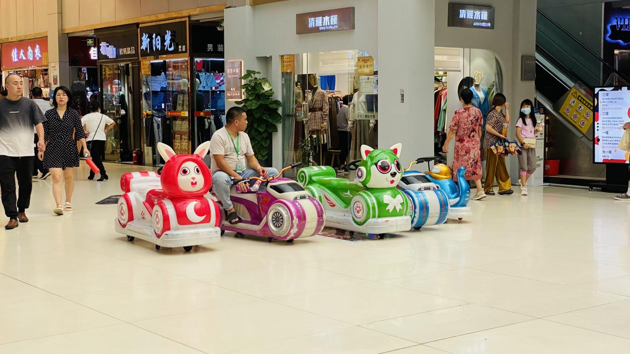 儿童游乐车现身钱江商城，深受幼伴侣青睐